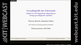 19: Grundbegriffe der Informatik, Vorlesung, WS 2017/18, 12.01.2018