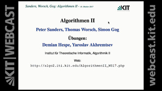 20: Algorithmen 2, Vorlesung, WS 2017/18, 15.01.2018
