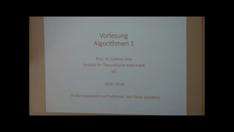22: Algorithmen 1, Vorlesung, SS 2018, 16.07.2018