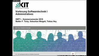 01: Softwaretechnik 1, Vorlesung und Übung, SS 2018, 16.04.2018