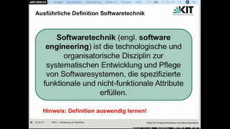04: Softwaretechnik 1, Vorlesung, SS 2018, 27.04.2018
