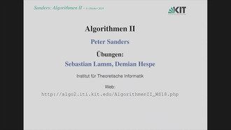 02: Algorithmen II, Vorlesung, WS 2018/19, 16.10.2018