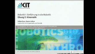 07: Robotik I - Einführung in die Robotik, Übung, WS 2018/19, 08.11.2018