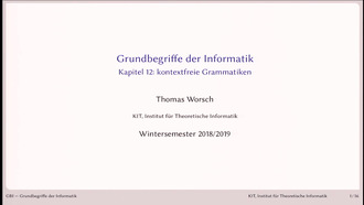 13: Grundbegriffe der Informatik, Vorlesung, WS 2018/19, 28.11.2018