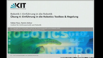 15: Robotik I - Einführung in die Robotik, Übung, WS 2018/19, 06.12.2018