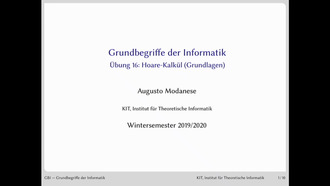 18: Grundbegriffe der Informatik, Übung und Vorlesung, WS 2019/20, 18.12.2019