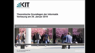 16: Theoretische Grundlagen der Informatik, Vorlesung, WS 2018/19, 29.01.2019