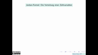 Die Jordan-Formel: Verteilungen von Zählvariablen