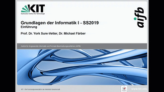 01: Grundlagen der Informatik I, Vorlesung, SS 2019, 23.04.2019