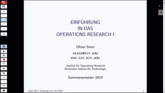 01: Einführung in das Operations Research I, Vorlesung, SS 2019, 23.04.2019
