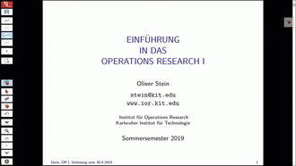 02: Einführung in das Operations Research I, Vorlesung, SS 2019, 30.04.2019