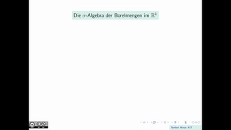 Die k-dimensionale Borel-Sigma-Algebra