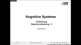 03: Kognitive Systeme, Vorlesung, SS 2019, 08.05.2019