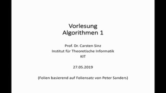 09: Algorithmen I, Vorlesung, SS 2019, 27.05.2019