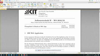 21: Softwaretechnik II, Übung, WS 2018/19, 16.01.2019