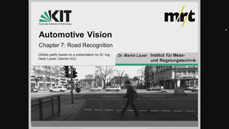 11: Automotive Vision / Fahrzeugsehen, Vorlesung, SS 2019, 15.07.2019
