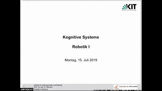 19: Kognitive Systeme, Vorlesung, SS 2019, 15.07.2019