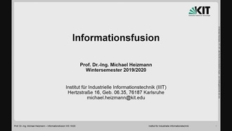 01: Informationsfusion, Vorlesung, WS 2019/20, 15.10.2019