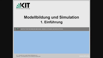 01: Modellbildung und Simulation, WS 2019/20, Vorlesung, 17.10.2019