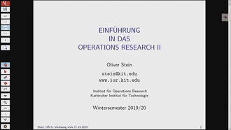 01: Einführung in das Operations Research II, Vorlesung, WS 2019/20, 17.10.2019