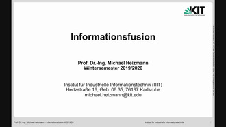 02: Informationsfusion, Vorlesung, WS 2019/20, 22.10.2019