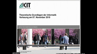 06: Theoretische Grundlagen der Informatik, Vorlesung, WS 2019/20, 07.11.2019