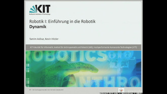 08: Robotik I - Einführung in die Robotik, Vorlesung, WS 2019/20, 18.11.2019