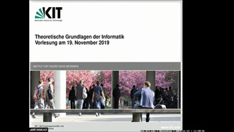 08: Theoretische Grundlagen der Informatik, Vorlesung, WS 2019/20, 19.11.2019