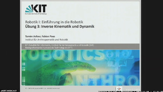 11: Robotik I - Einführung in die Robotik, Übung, WS 2019/20, 28.11.2019