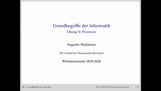 13: Grundbegriffe der Informatik, Übung und Vorlesung, WS 2019/20, 29.11.2019