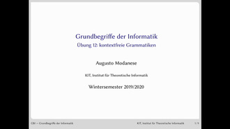 14: Grundbegriffe der Informatik, Vorlesung, WS 2019/20, 04.12.2019