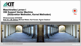 06: Support Vector Machine: Maschinelles Lernen 1 - Grundverfahren, Vorlesung, WS 2019/20, 22.11.2019