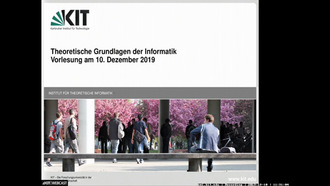 12: Theoretische Grundlagen der Informatik, Vorlesung, WS 2019/20, 10.12.2019