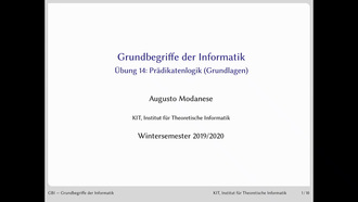 16: Grundbegriffe der Informatik, Übung und Vorlesung, WS 2019/20, 11.12.2019