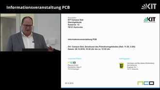 Informationsveranstaltung PCB am 05.12.2019 - Teil 1: Peter Nitz (PCB-Screening KIT Campus Süd)