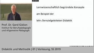 01: Didaktik und Methodik, Vorlesung, SS 2019, 30.04.2019