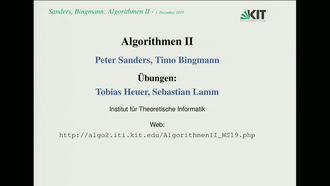 21: Algorithmen II, Vorlesung, WS 2019/20, 13.01.2020