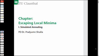 Chapter: Escaping Local Minima. I. Simulated Annealing, Vorlesung SS 2020, 17.05.2020