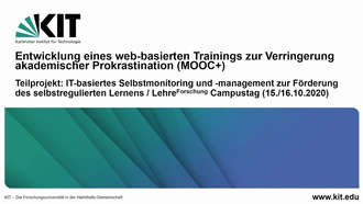 Entwicklung eines web-basierten Trainings zur Verringerung akademischer Prokrastination (MOOC+)