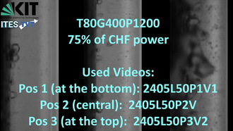 COSMOS-L: Forced convection boiling in a concentric annular gap - T80G400P1200 - 75% of CHF power
