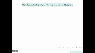Korrelationskoeffizient, Methode der kleinsten Quadrate