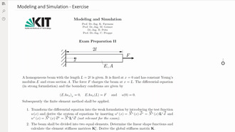 Modeling and Simulation, Exercise: Exam preparation II (ITM)  [supplement]