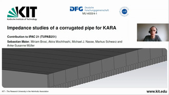 Impedance Studies of a Corrugated Pipe for KARA