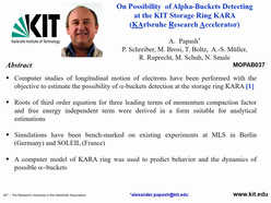 On Possibility of Alpha-buckets Detecting at the KIT Storage Ring KARA (Karlsruhe Research Accelerator)