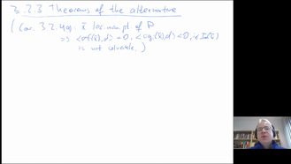 Nonlinear Optimization II, Section 3.2.03 (Theorems of the alternative)