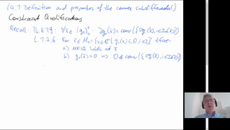 Convex Analysis, Section 4.1 (Convex subdifferential), part 4 (Constraint Qualifications)