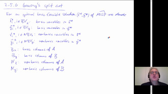 Mixed-Integer Optimization I, Section 2.5.6 (Gomory's split cut), part 1