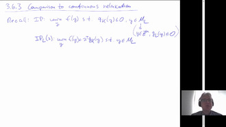 Mixed-Integer Optimization II, Section 3.6.3 (Comparison to continuous relaxation)