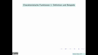 Charakteristische Funktionen 1: Definition und Beispiele