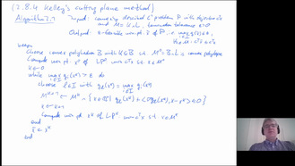 Global Optimization I, Section 2.8.4 (Kelley's cutting plane method), part 2